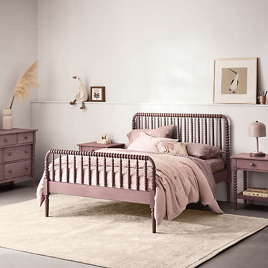 Jenny Lind Dyed Lilac Rose Wood Kids Twin Bed