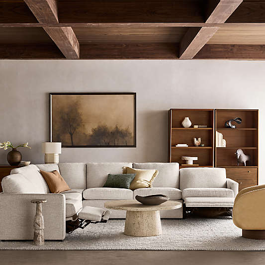 Lounge 6-Piece L-Shaped Power Dual-Reclining Sectional Sofa
