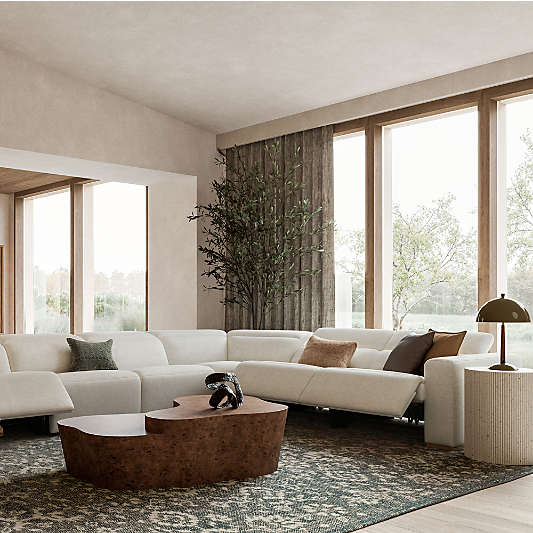 Drift 6-Piece L-Shaped Power Quadruple-Reclining Sectional Sofa