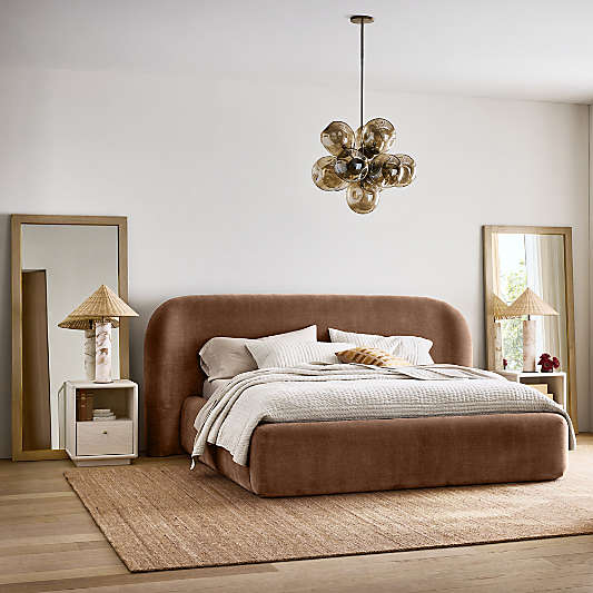 Adelaide Curved Upholstered King Bed