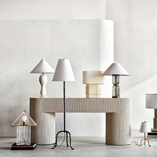 Cardiff Floor Lamps with White Shade