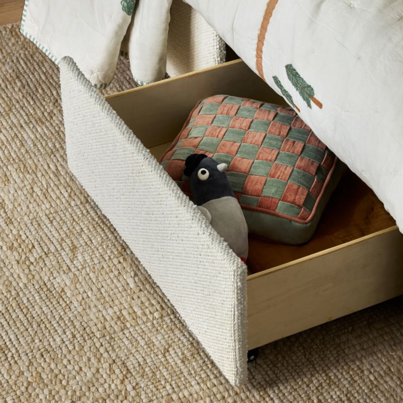 Mira Cream Performance Boucle Upholstered Kids Twin Storage Bed - image 6 of 10