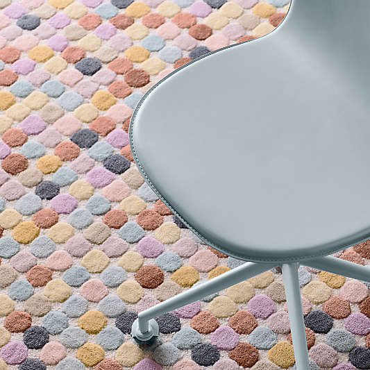 Rainbow Dot Wool Kids Area Rug 5'x8'