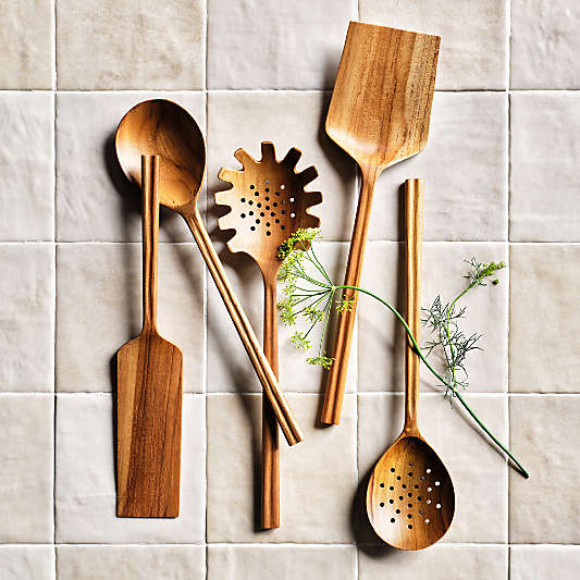 Crate & Barrel Teak Utensils