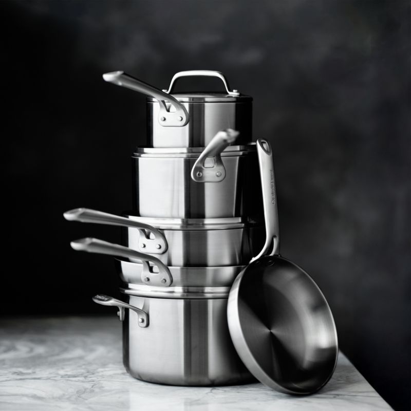 Crate & Barrel EvenCook Stainless™ 10-Piece Stainless Steel Cookware Set - image 1 of 4