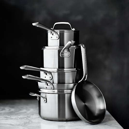 Crate & Barrel EvenCook Stainlessâ„¢ 10-Piece Stainless Steel Cookware Set