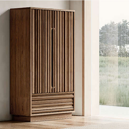 Ada 40" Fumed Oak Closed Storage Cabinet