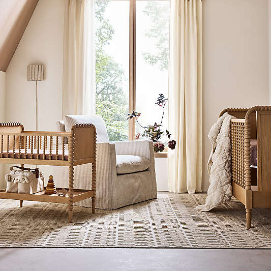 Kiro Texture Ivory Wool Blend Kids Area Rug