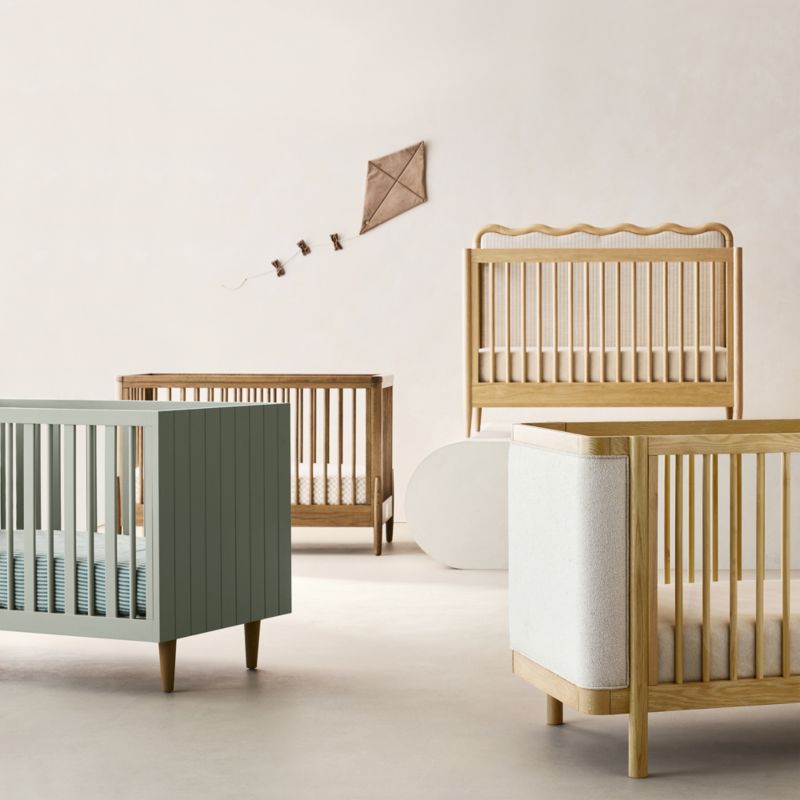Finn Sage Green Wood Convertible Crib - image 8 of 20