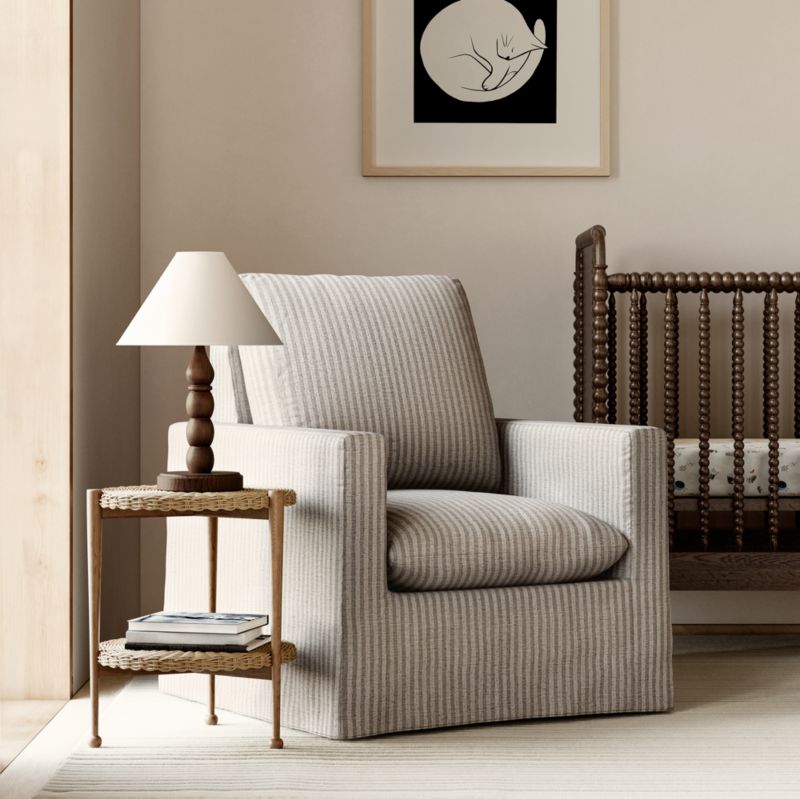 Ever Slipcovered Striped Nursery Glider Chair by Leanne Ford - image 7 of 13