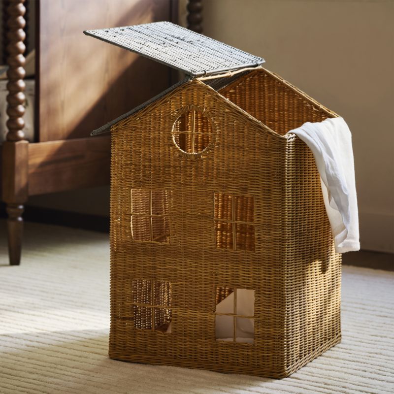 Kids House Hamper with Roof Lid - image 1 of 6