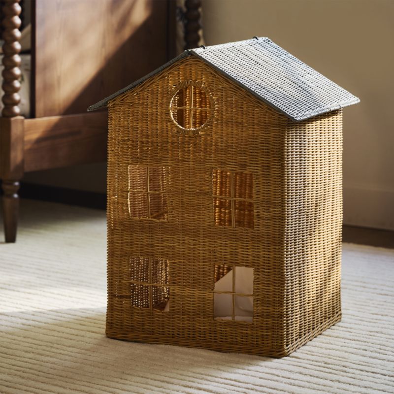 Kids House Hamper with Roof Lid - image 2 of 6