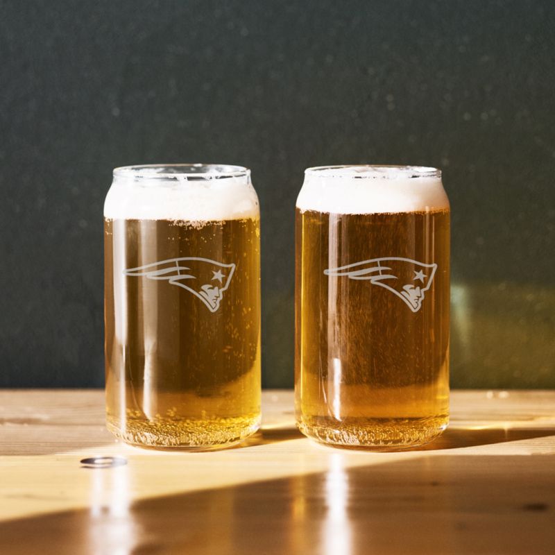 NFL New England Patriots Beer Can 16-Oz. Glass, Set of 4 - image 2 of 3