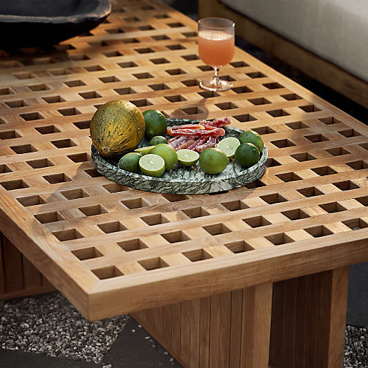 Bali 62" Teak Outdoor Coffee Table