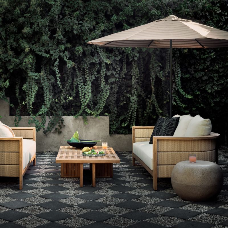 Bali 51" Natural Teak Chaise Daybed with Nova Glow Sunbrella ® Cushions - image 1 of 9