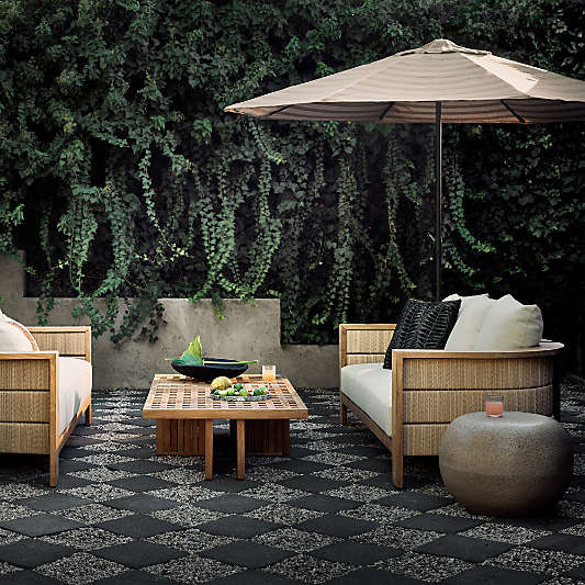 Nogu 22" Graphite Round Concrete Outdoor Side Table