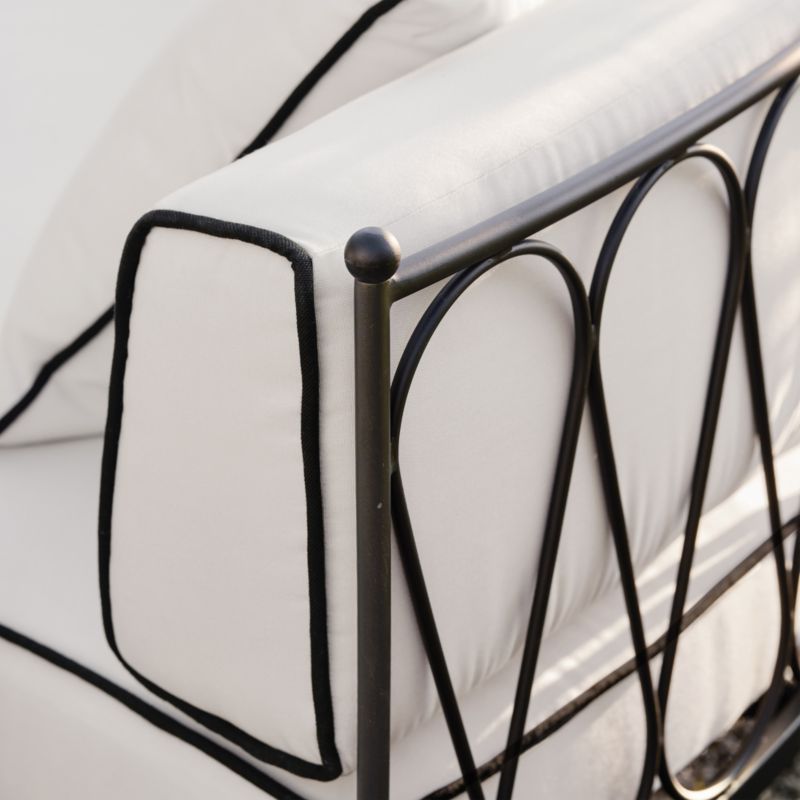 Galleria 72" Metal Outdoor Curved Sofa with Cushions