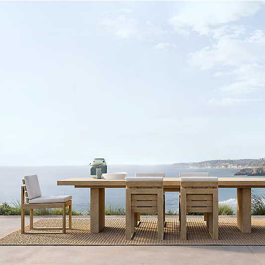 Mallorca 92"-114" Solid Wood Extendable Outdoor Dining Table