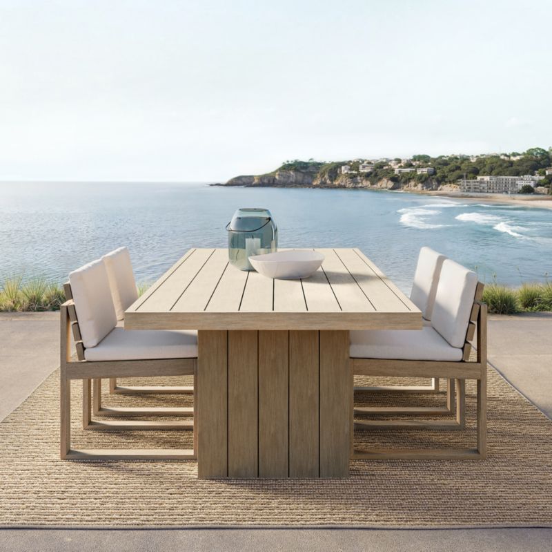 Mallorca 92"-114" Solid Wood Extendable Outdoor Dining Table