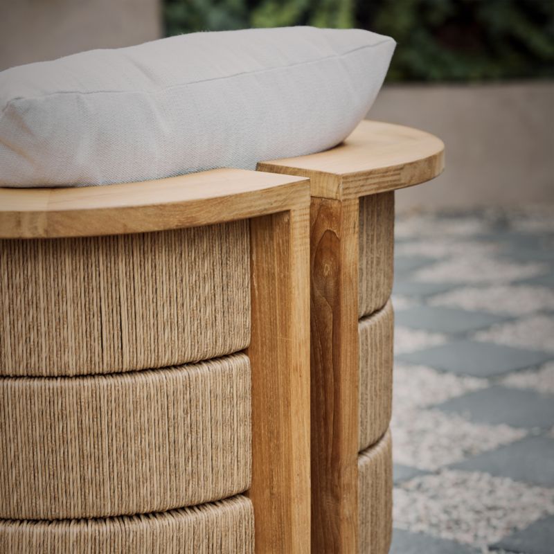 Bali 51" Natural Teak Chaise Daybed with Nova Glow Sunbrella ® Cushions - image 3 of 9