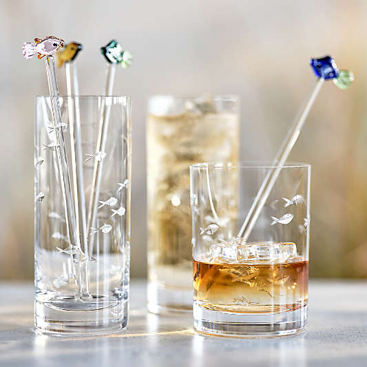 Fish Icon Drink Stirrers, Set of 4
