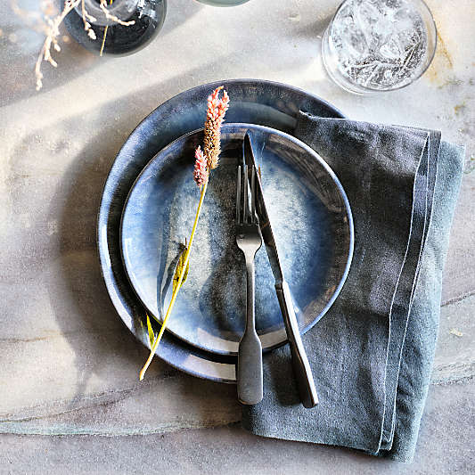 Saltwater Reactive Glaze Melamine Salad Plate