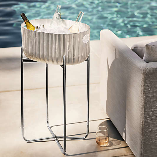 Bash Fluted Silver Beverage Tub
