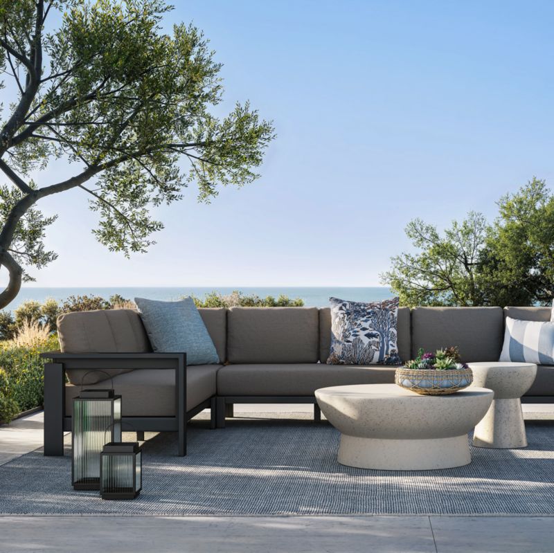 Walker Metal Double-Chaise Outdoor U-Shaped Sectional Sofa with Sunbrella ® Cushions - image 2 of 10