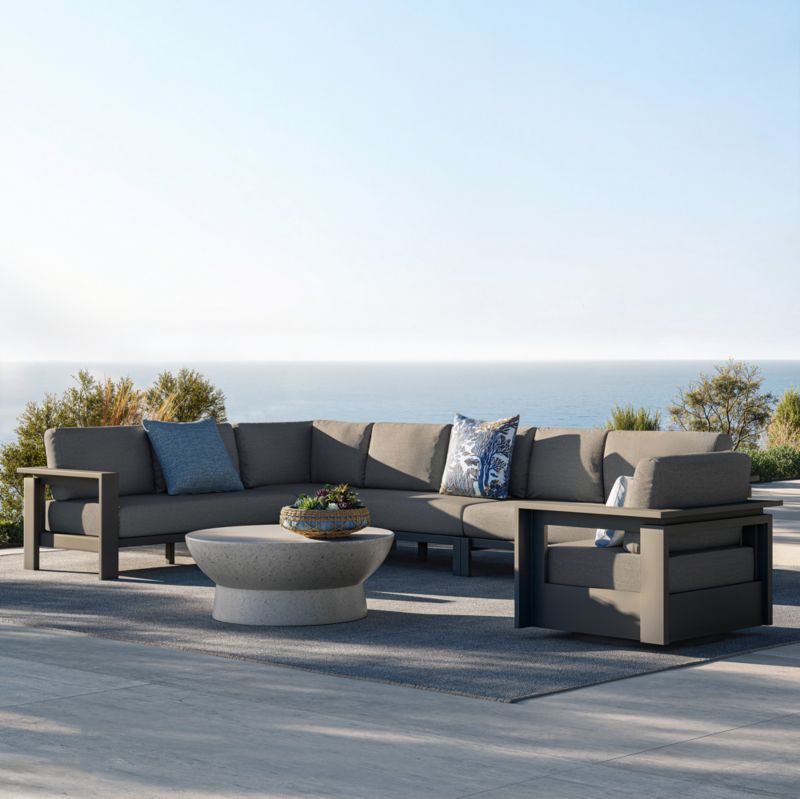 Walker Metal Double-Chaise Outdoor U-Shaped Sectional Sofa with Sunbrella ® Cushions - image 5 of 10