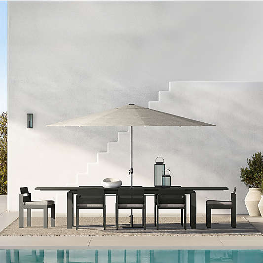 Walker Metal Outdoor Dining Chair with Canvas White Sunbrella ® Cushion