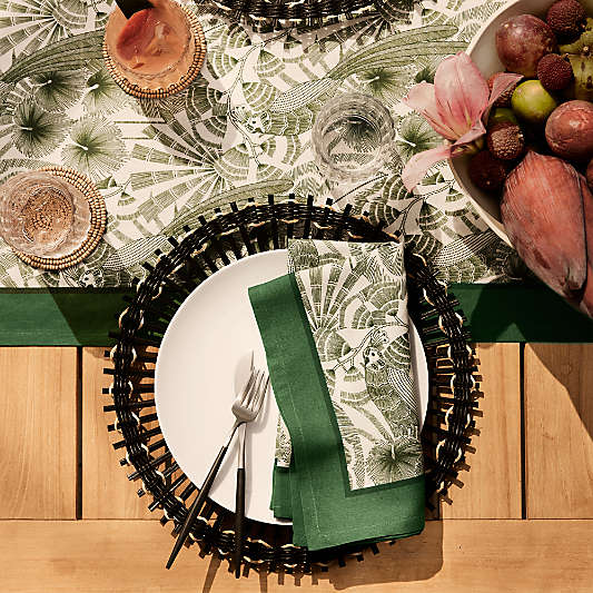 Amira Black Radial Rattan Placemat