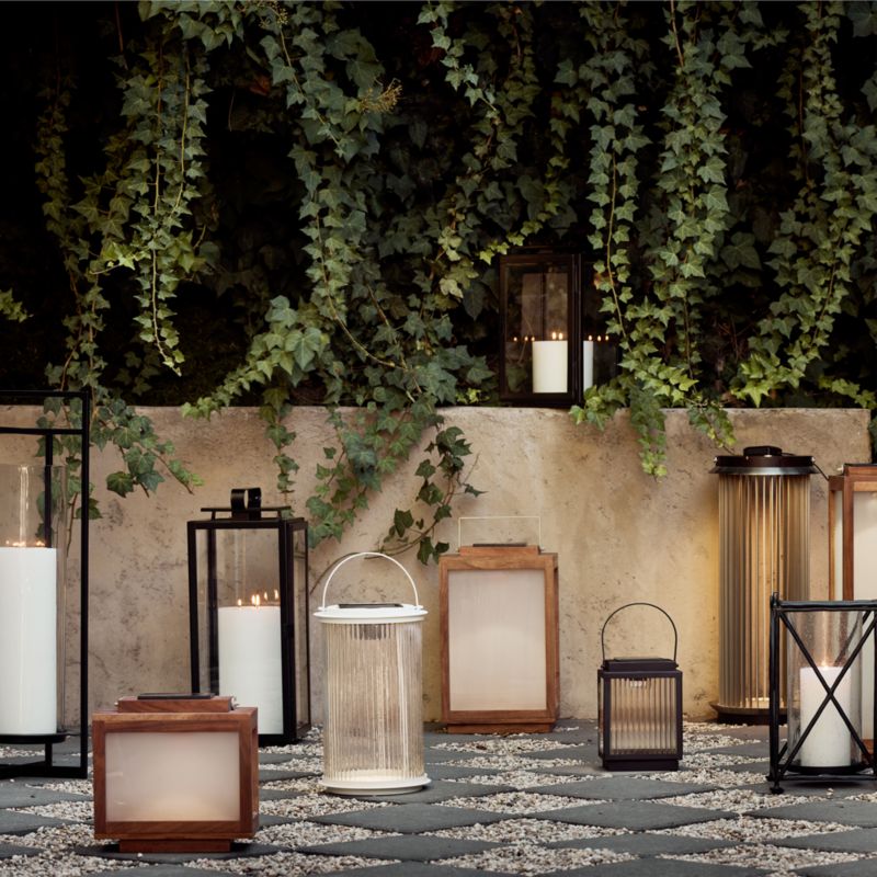 Alfresco Black Metal and Glass LED Solar Outdoor Lantern 13" - image 6 of 9