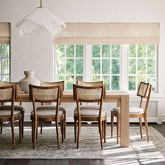 Libby Light Brown Wood and Natural Cane Dining Chair