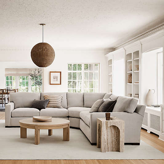 Axis 3-Piece U-Shaped Sectional Sofa with Double Corner Bumper