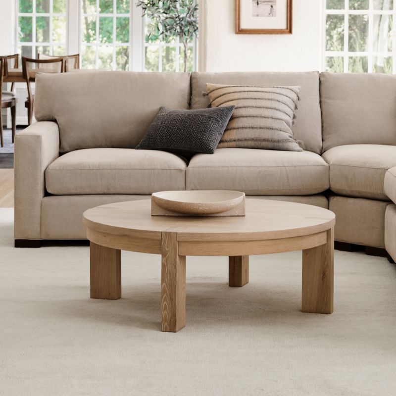 Terra Natural White Oak Wood 44" Round Coffee Table - image 3 of 10
