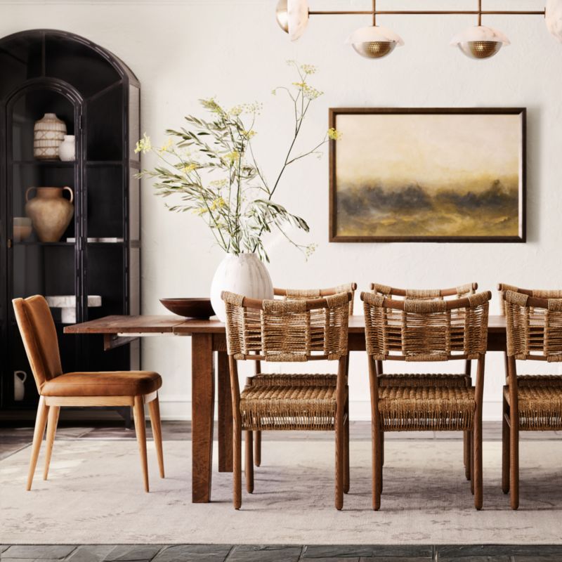 Forge Barley Brown Oak Wood Dining Chair by Jake Arnold - image 3 of 16