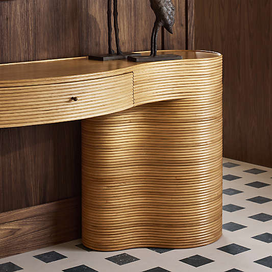 Delphine 73" Storage Console Table Desk