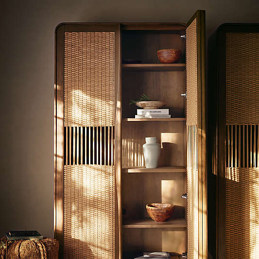 Talay 44" Fumed Oak Closed Storage Cabinet