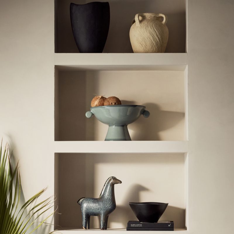 Baron Blue Terracotta Footed Decorative Bowl - image 4 of 6