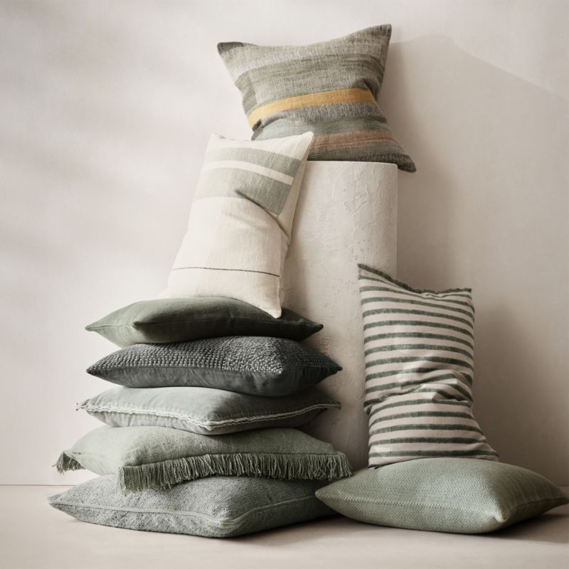 Aria Organic Cotton, Linen and Silk Blend 20"x20" Deep Indigo Throw Pillow Cover - image 6 of 7