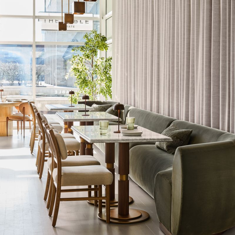 Leandro Tan Brown Double L-Shaped Loveseat Dining Banquette with Rounded Corner - image 6 of 12