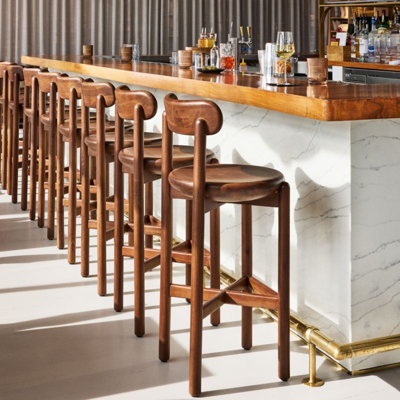 Amapa Walnut Counter Stool - image 3 of 10