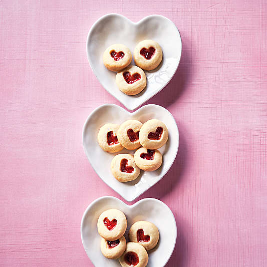 Marin White Stoneware Heart Salad Plate