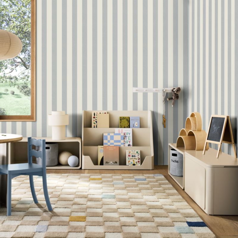 Riviera Stripe Mist Blue Peel and Stick Wallpaper - image 1 of 4