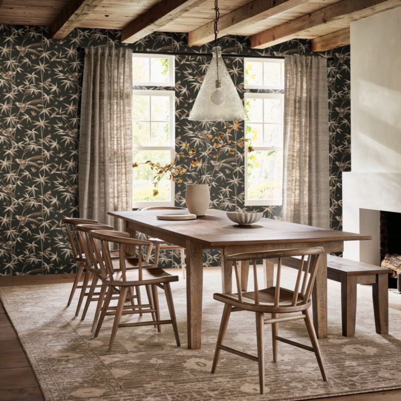 Basque 104" Weathered Light Brown Solid Wood Dining Table - image 4 of 16