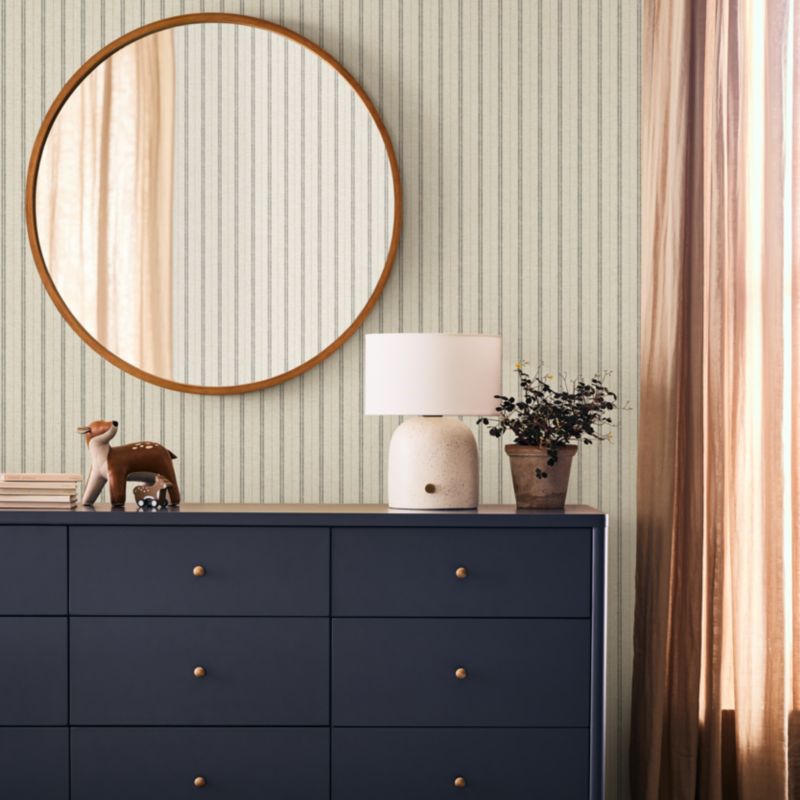 Heritage Stripe Light Brown Wallpaper - image 3 of 5