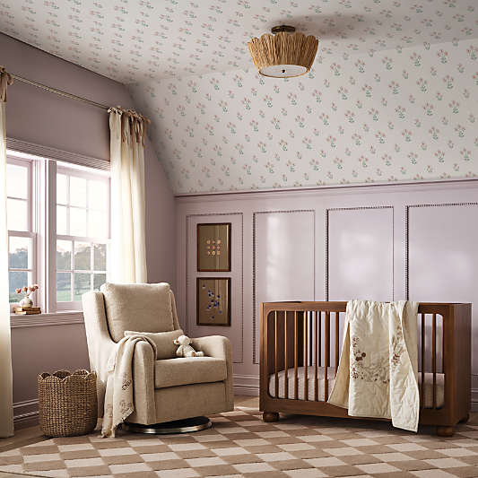 Flora Block Lilac Purple Peel and Stick Wallpaper