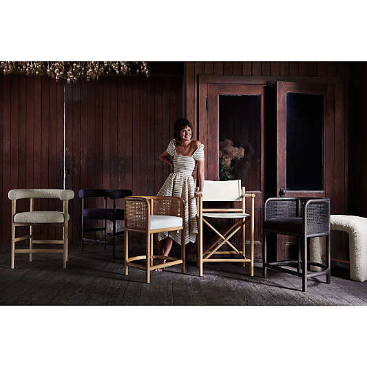 Mazz Bouclé Counter Stool by Leanne Ford