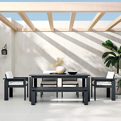 Walker 68" Metal Outdoor Dining Table