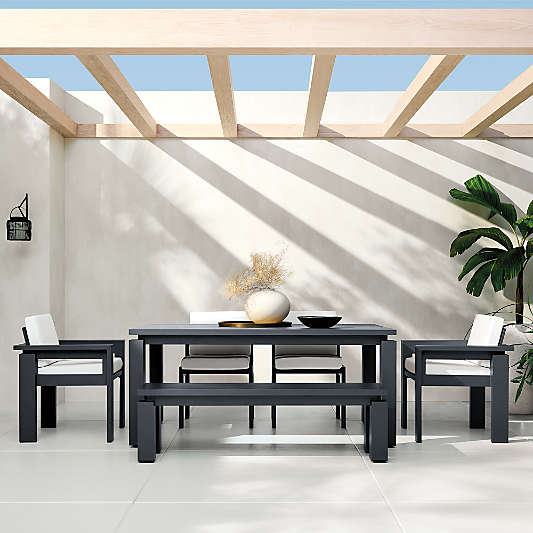 Walker 68" Metal Outdoor Dining Table